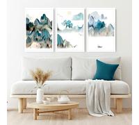 About Wall Art Japan art prints | set of 3 wall art prints for living room - 20 x 30 in / 50 x 76 cm - Polyester Canvas 260 gsm - Canvas wrapped