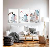 About Wall Art Japan print | set of 3 framed wall art prints - 16 x 22 inches / 40.65 cm x 56 cm - Polyester Canvas 260 gsm - Canvas wrapped
