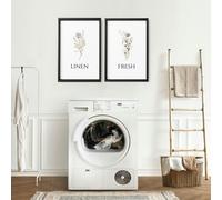 About Wall Art Laundry Room Decor Ideas | Set of 2 wall art prints - 20 x 30 in / 50 x 76 cm - White Frame