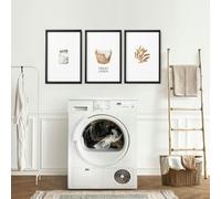 About Wall Art Laundry Room Wall Art | Set of 3 wall art prints - 12 x 16 inches / 30.5 x 40.65 cm - Canvas wrapped