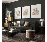 About Wall Art Living Room Paintings | Set of 3 Moroccan Inspired Wall art Prints - A2 16.54 x 23.39 in / 42 x 59.4 cm - Satin Photo paper 280 gsm - Oak Frame