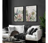 About Wall Art Living room wall pictures | Set of 2 Asian wall art prints - 20 x 30 in / 50 x 76 cm - Matte Museum Quality Art Paper 290 gsm - Black Frame