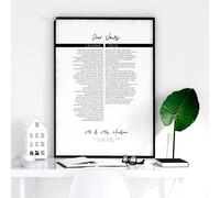 About Wall Art Love prints as a wedding anniversary gift wall art print - A2 16.54 x 23.39 in / 42 x 59.4 cm - Unframed