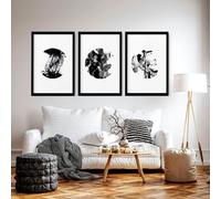 About Wall Art Minimalistic wall art | set of 3 wall art prints - 16 x 22 inches / 40.65 cm x 56 cm - Canvas wrapped