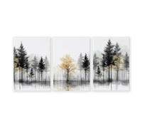 About Wall Art Modern Living Room Wall Art | Set of 3 Asian Inspired Wall art Prints - 16 x 22 inches / 40.65 cm x 56 cm - Polyester Canvas 260 gsm - Canvas wrapped