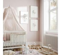 About Wall Art Nursery Art Wall | Set of 3 wall art prints - 20 x 30 in / 50 x 76 cm - Polyester Canvas 260 gsm - Canvas wrapped