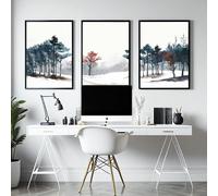 About Wall Art Office Wall Decor Ideas | Set of 3 wall art prints - A4 8.27 x 11.69 in / 21 x 29.7 cm - White Frame