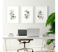 About Wall Art Paintings for home office | set of 3 wall art prints - 12 x 16 inches / 30.5 x 40.65 cm - Canvas wrapped