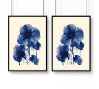About Wall Art Pictures For Bathrooms Wall | Set of 2 Botanical Wall art Prints - A4 8.27 x 11.69 in / 21 x 29.7 cm - Satin Photo paper 280 gsm - Black Frame