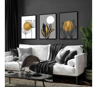 About Wall Art Pictures for the hallway | set of 3 framed wall art prints - 20 x 30 in / 50 x 76 cm - Matte Museum Quality Art Paper 290 gsm - Black Frame
