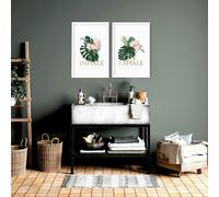 About Wall Art Relaxation wall art | set of 2 wall art for bathroom - A3 11.69 x 16.54 in / 29.7 x 42 cm - Black Frame