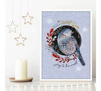 About Wall Art Scandi Christmas decorations | wall art print - A3 11.69 x 16.54 in / 29.7 x 42 cm - Oak Frame