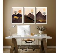 About Wall Art Scandi decor for office | set of 3 wall art prints - A2 16.54 x 23.39 in / 42 x 59.4 cm - Unframed