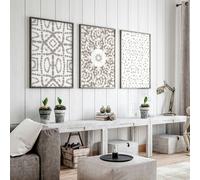 About Wall Art Shibori tie dye Set of 3 framed wall art prints - A3 11.69 x 16.54 in / 29.7 x 42 cm - Black Frame