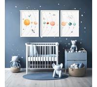 About Wall Art Space Posters | Set of 3 wall art prints - A4 8.27 x 11.69 in / 21 x 29.7 cm - White Frame