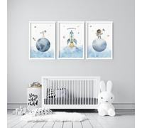 About Wall Art Spacecraft Art | Set of 3 wall art prints - A4 8.27 x 11.69 in / 21 x 29.7 cm - White Frame