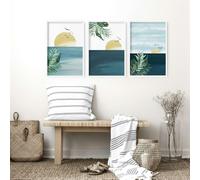 About Wall Art Tropical wall art | Set of 3 wall art prints - 20 x 30 in / 50 x 76 cm - Polyester Canvas 260 gsm - Canvas wrapped