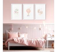 About Wall Art Unicorn Art | Set of 3 wall art prints - A4 8.27 x 11.69 in / 21 x 29.7 cm - Black Frame