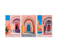 About Wall Art Wall Art For Living Room Framed | Set of 3 Moroccan Inspired Wall art Prints - 16 x 22 inches / 40.65 cm x 56 cm - Polyester Canvas 260 gsm - Canvas wrapped