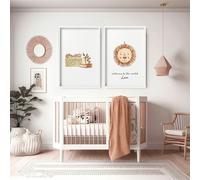 About Wall Art Wall art for Safari nurseries | set of 2 Boho wall art prints - A4 8.27 x 11.69 in / 21 x 29.7 cm - White Frame