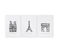 About Wall Art Wall Art Framed For Living Room | Set of 3 Paris Landmarks Wall art Prints - 12 x 16 inches / 30.5 x 40.65 cm - Polyester Canvas 260 gsm - Canvas wrapped