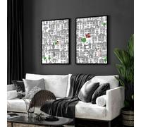 About Wall Art Wall art London | Set of 2 framed travel posters - A2 16.54 x 23.39 in / 42 x 59.4 cm - Satin Photo paper 280 gsm - White Frame