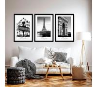 About Wall Art Wall art of Paris | set of 3 framed wall art prints - A4 8.27 x 11.69 in / 21 x 29.7 cm - Satin Photo paper 280 gsm - White Frame