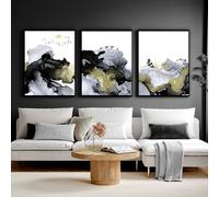 About Wall Art Wall art prints for living room | set of 3 wall art prints - A4 8.27 x 11.69 in / 21 x 29.7 cm - Oak Frame