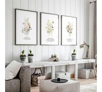 About Wall Art Wall art with bible verses | set of 3 framed wall art prints - 16 x 22 inches / 40.65 cm x 56 cm - Canvas wrapped