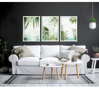 About Wall Art Wall art with green | set of 3 Tropical home decor items - A2 16.54 x 23.39 in / 42 x 59.4 cm - Unframed