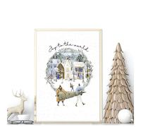 About Wall Art Wall decor for christmas | wall art print - A3 11.69 x 16.54 in / 29.7 x 42 cm - White Frame