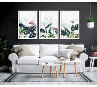 About Wall Art Wall painting for living room | Set of 3 Tropical wall art - 20 x 30 in / 50 x 76 cm - Unframed