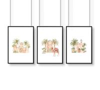 About Wall Art Wall Picture With Frame | Set of 3 Moroccan Wall art Prints - A3 11.69 x 16.54 in / 29.7 x 42 cm - Satin Photo paper 280 gsm - Black Frame