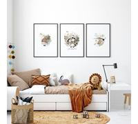 About Wall Art Woodland Prints | Set of 3 wall art prints - 20 x 30 in / 50 x 76 cm - White Frame