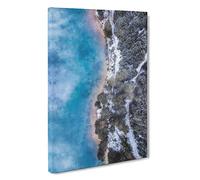 Above Braies Lake in Italy Canvas Print | Gallery Wrapped 30mm Frame Wall Art | 30x20 inches | Ready to Hang | Abstract Landscape Picture | Living Room Bedroom Lounge Office