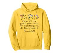 Above Else Guard Your Heart Proverbs 4:23 Bible Verse Jesus Pullover Hoodie