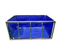 Above Ground Canvas Fish Pond for Aquaculture, Transparent Viewing Design Enhances Fish Observation, Ideal for Outdoor and Garden Use