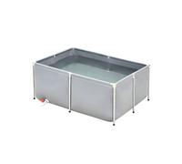Above Ground Fish Pond, Flexible PVC Canvas Pool with Galvanized Steel Frame for Outdoor Fish Breeding and Hydroponics, Durable Water Storage Solution