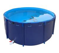 Above Ground Fish Pond - Large Aquarium Tank with PVC Koi Design, Emergency Water Storage Pool and Turtle Ornamental Pool