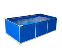 Above Ground Fish Pond with Metal Bracket, Large Aquaculture Pool, Temporary Holding Tank for Koi Breeding, Irrigation, Water Storage, 150x100x50cm