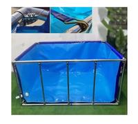 Above Ground Fish Pond with Transparent Window, PVC Canvas Liner & Steel Frame, Easy Setup Koi Breeding Tank - Ideal Outdoor Aquarium Pool (200x100x71cm)