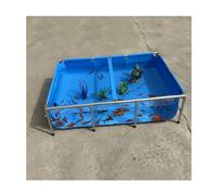 Above Ground Ponds for Fish PVC Canvas Liners Indoor/Outdoor Pond for Koi Goldfish 750 Gallon Water Tank Aquarium with Clear Window(150x100x71cm)