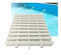Above Ground Pool Grating, Three-Hole Gutter Overflow Drain Cover, White Splice Outlet Grating for Balconies & Showers, 30x100CM, 15pcs - Durable & Stylish Solution