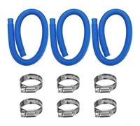 Above Ground Pool Hose Replacement, Corrugated Swimming Pool Filter Hose, PVC Pool For Suction Tubing with 31mm Inner Diameter, For Skimmer to For Connector