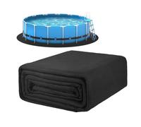 Above Ground Pool Liner, 12ft Round Black Non-Woven Geotextile Underlayment Padding for Ground Cloth Protection