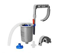 Above Ground Pool Skimmer Basket - Floating Skimmer for Intex Pools with Anti-Clog Filter - Durable Pool Debris Skimmer for Easy Maintenance (grey)