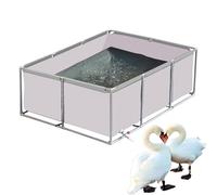 Above Ground PVC Aquarium Pond for Koi Fish and Turtles with Drain Valve and Water Storage Frame