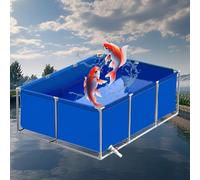 Above Ground PVC Aquarium Pool with Drain Valve, Durable Frame for Backyard Aquatic Habitat