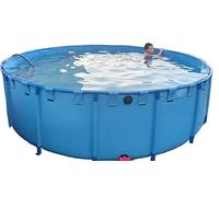 Above Ground Swimming Pool - Plastic Hard Frame, 24-59 Inches Deep, Backyard & Patio Ultra Big Pool with Drain Valve