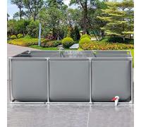 Above Ground Swimming Pool, Steel Frame Construction for Durability, Easy Setup Outdoor Garden Pool for Family and Kids, Includes Repair Patch